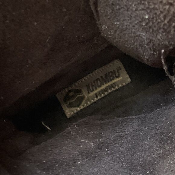 Women Lace Up Black Fur Trim Lined Winter Snow Boots Size 6 M Gray Khombu - Picture 7 of 16